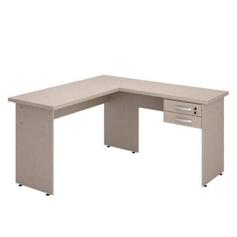 Mesa Para Escrit Rio Em L Gavetas Cmx Cm Top Plata M Veis