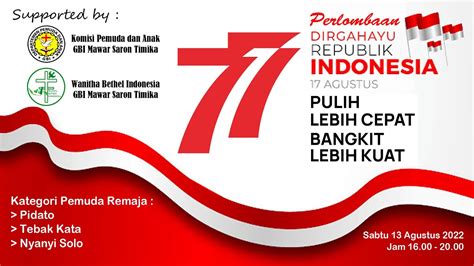 Lomba Hari Ketiga Memperingati Hut R I Ke Gbi Mawar Saron Timika