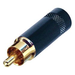 Rean Nys Bg Rca Phono Plug Black Shell Gold Contacts