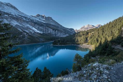 S Jour Photo D Automne Au Lac D Oeschinensee Kandersteg Suisse