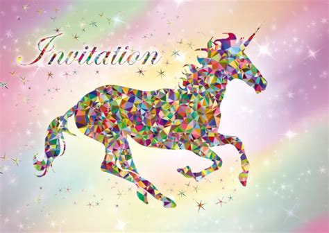 EDITION COLIBRI 11076 IT 10 Unicorno Inviti Compleanno Ragazza Set Di