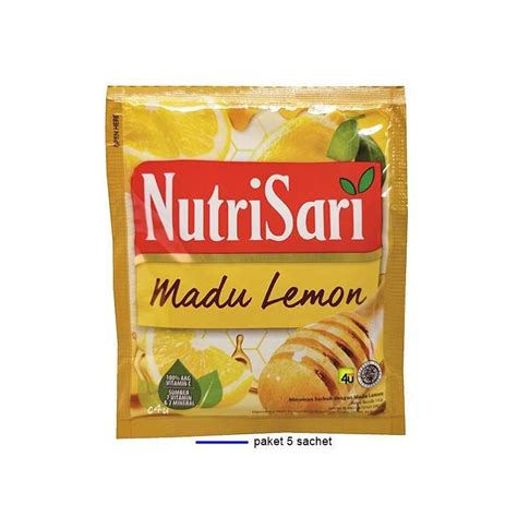 Jual NUTRISARI Minuman Serbuk Rasa MADU LEMON PAKET 5 SACHET Di