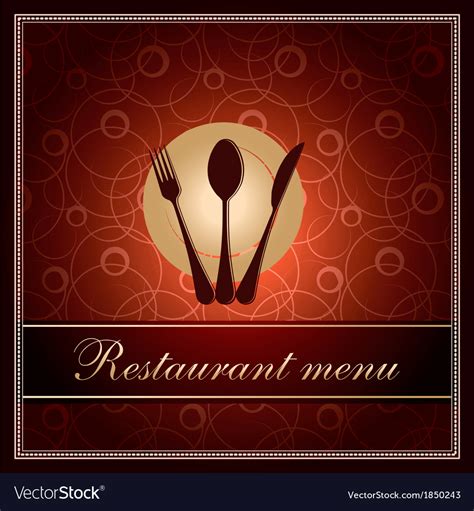 Luxury Template For A Restaurant Menu Royalty Free Vector