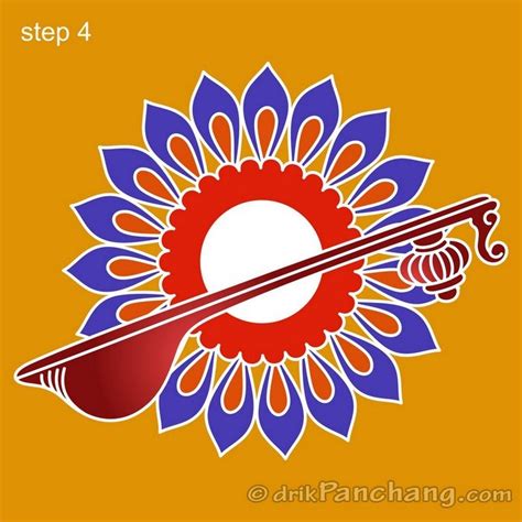 Saraswati Rangoli | Saraswati Puja Rangoli Designs | Rangoli Designs ...