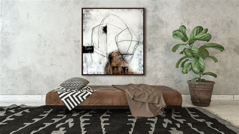 Oversized Industrial Wall Art Large Minimalist Neutral Wall - Etsy