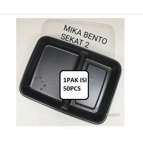 Jual MIKA BENTO BOX KOTAK MAKAN TRAY BENTO SEKAT 2 TUTUP HARGA