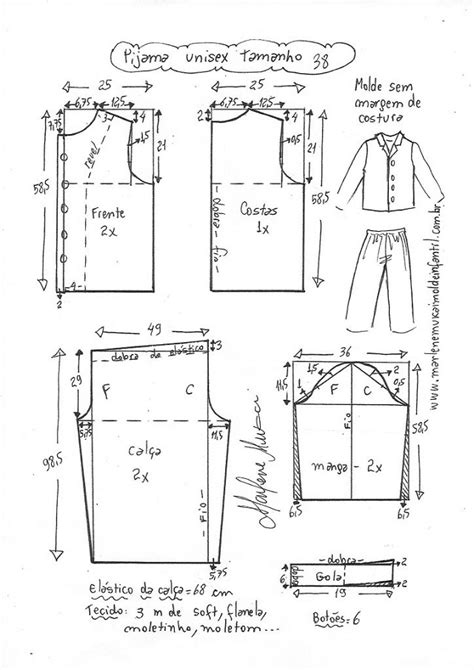 Moldes De Roupas Para Imprimir Pe As Unissex Lindas