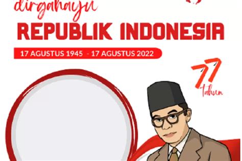 Desain Twibbon Agustus Dengan Wajah Pahlawan Refleksikan