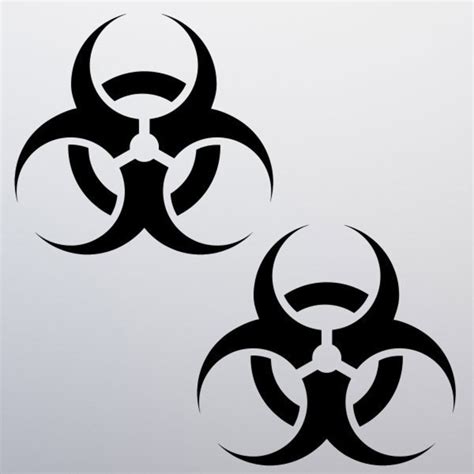 2x Biohazard Sign Decals Vinyl Sticker Window Wall Door Etsy