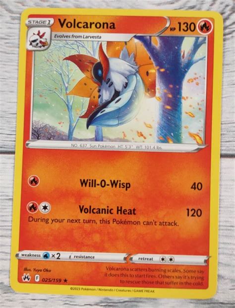 Volcarona 025 159 Crown Zenith Rare Pokemon Card Values MAVIN