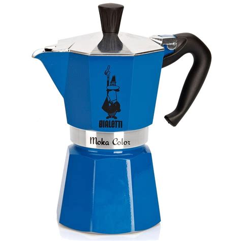 Bialetti Moka Expresso Color Blue Stovetop Espresso Maker 6 Cup