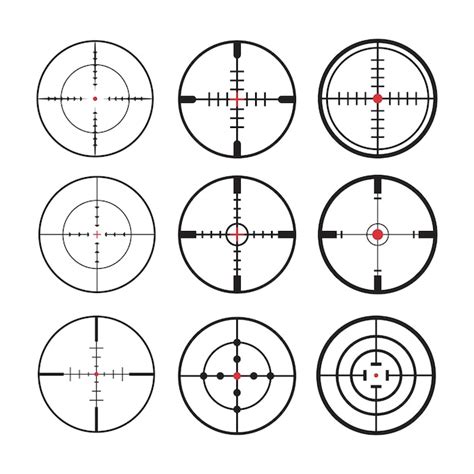 Premium Vector Aim Target Crosshair Scope Vector Illustration