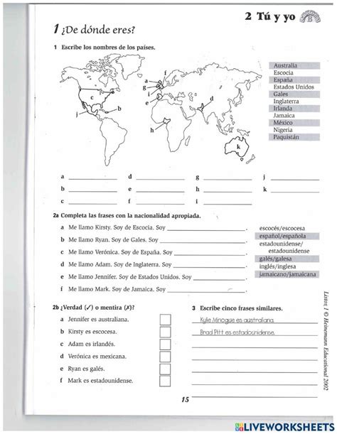 De Donde Eres Online Exercise For Live Worksheets