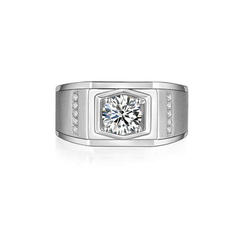 Sr Silver Moissanite Ring Men S Augain Gem