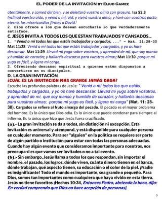 El Poder De La Invitacion Al Final Del Sermon By Eliud Gamez PDF