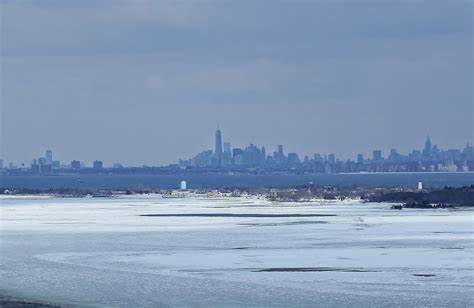 Nature On The Edge Of New York City Cold Temperatures Create A Frozen