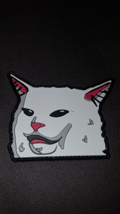 Confused Table Cat Meme Funny PVC Morale Patch | #4591691452