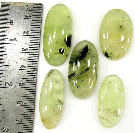 Ct Natural Green Prehnite Loose Gemstone Cab Mm Stone Pc