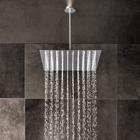 Shaped Ceiling Mounted Square Rainfall Shower Head