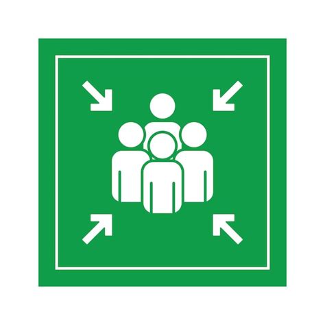 Premium Vector Emergency Evacuation Assembly Point Sign Vector