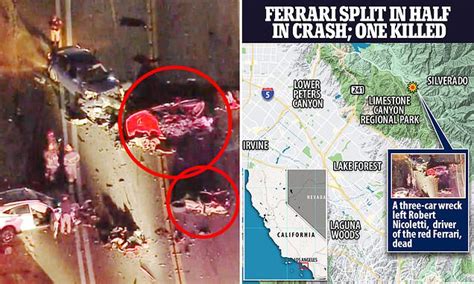 Ferrari Horror Smash Leaves Driver 71 Dead And Supercar Split In Half