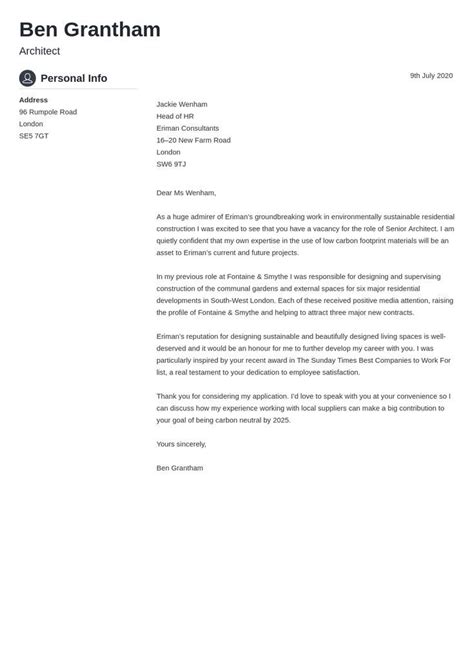 Architecture Cover Letter Examples Writing Guide Artofit