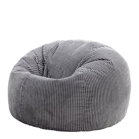 Icon Kingston Classic Corduroy Bean Bag Charcoal Grey Bean Bag Chair Diy At Bandq