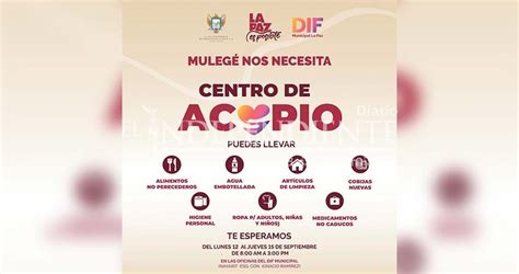 Abre Dif La Paz Centro De Acopio Para Apoyar A La Población De Mulegé