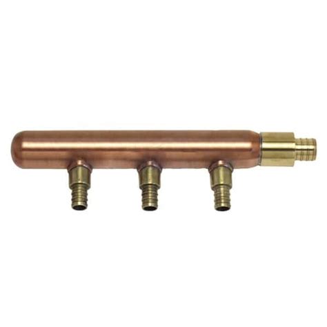 0 75 In Cylindrical Pex Manifold 3 Outlet In Modern Style American Imaginations Bed Bath