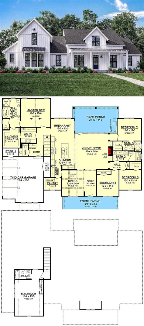 7 Most Popular Farmhouse Plans With Pictures - Nikki's Plate