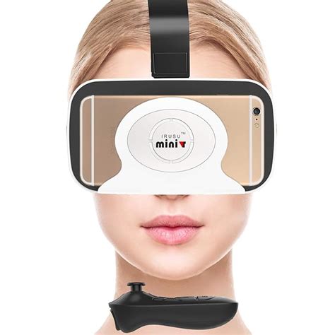 Irusu Mini VR Headset With Remote Controller And HD Lens For Mobiles