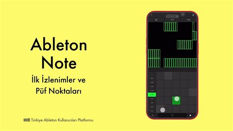 Ableton Note Lk Zlenimler P F Noktalar Youtube