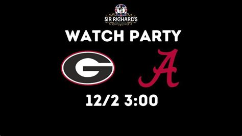 Georgia vs. Alabama, Sir Richard's Public House, Pensacola, 2 December ...