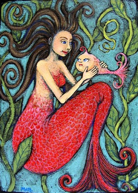 Mermaid Folk Art Sirenen Kunst