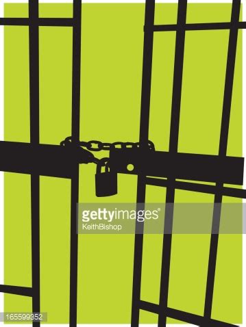 Jail - Prison Cell Door & Pad Lock Stock Vector | Royalty-Free | FreeImages