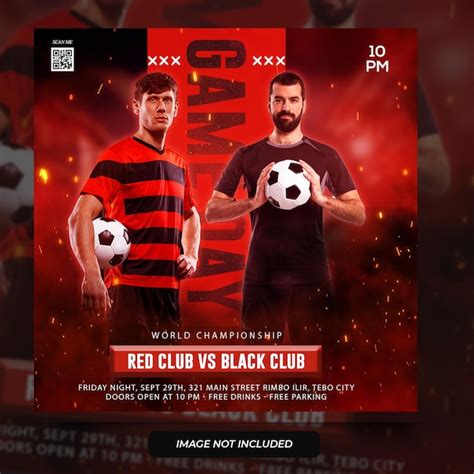 Premium PSD | Game day football social media banner