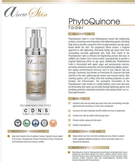 Phytoquinone Fader Anewskin Aesthetic Clinic And Medical Spa