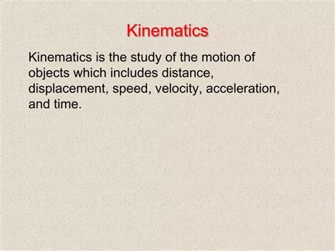 Ppt Kinematics Powerpoint Presentation Free Download Id9393271