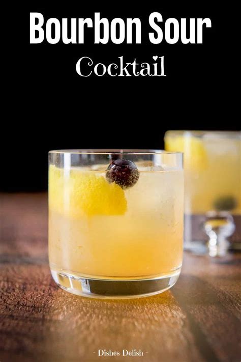 Bourbon Sour Cocktail | Dishes Delish