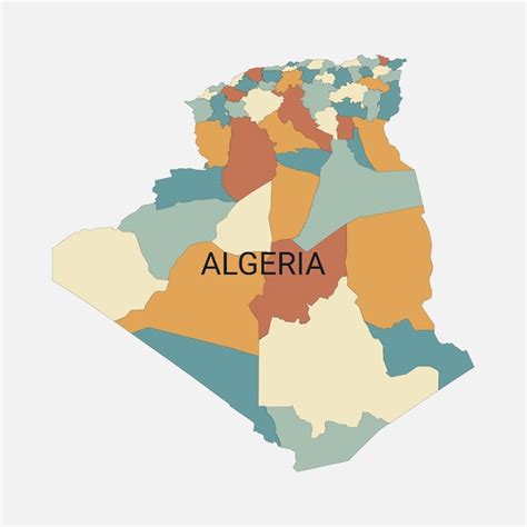 Premium Vector Algeria Vector Map With Administrative Divisions