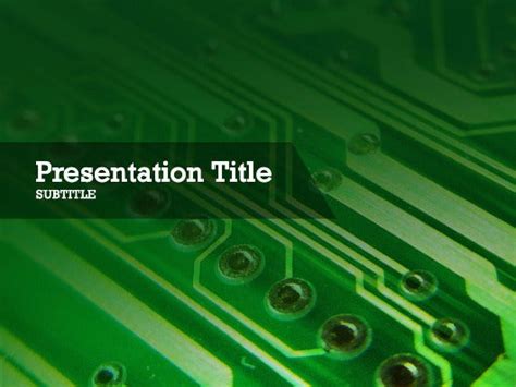 Free circuit board Powerpoint template and Google Slides theme