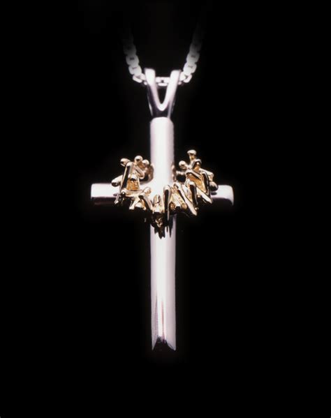 CROWN OF THORNS CROSS | ART JEWELRY BY POPPY