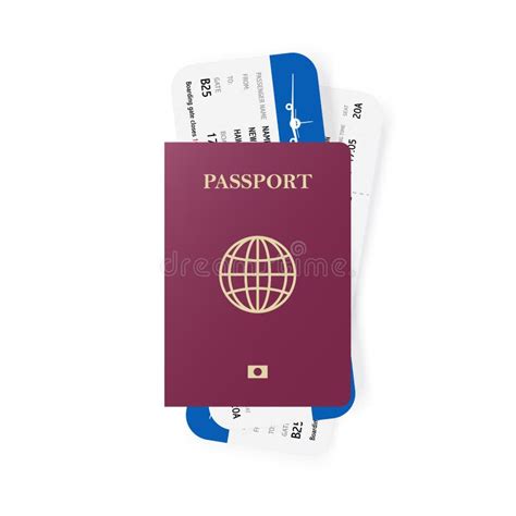 Vector Airline Passenger And Baggage Boarding Pass Tickets With Barcode And International