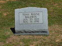 Tony Wayne Baldwin 1938 1992 Mémorial Find a Grave