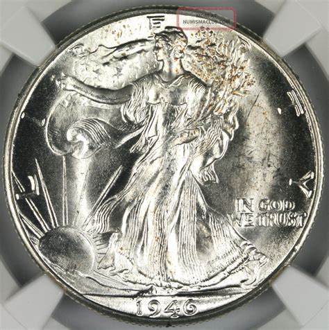 1946 D Walking Liberty Half Dollar 50c Ngc Ms65