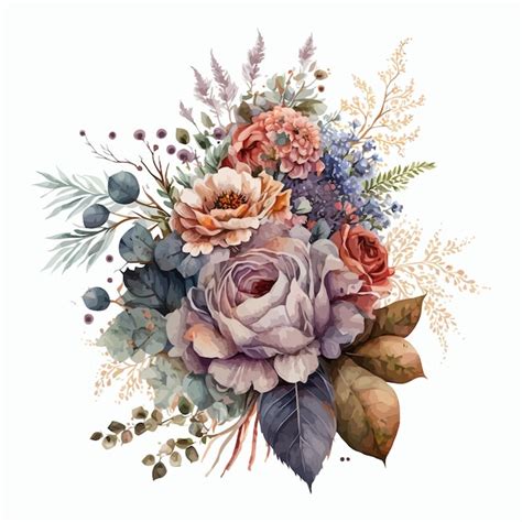 Illustration Florale Aquarelle Mod Le D L Ments D Coratifs