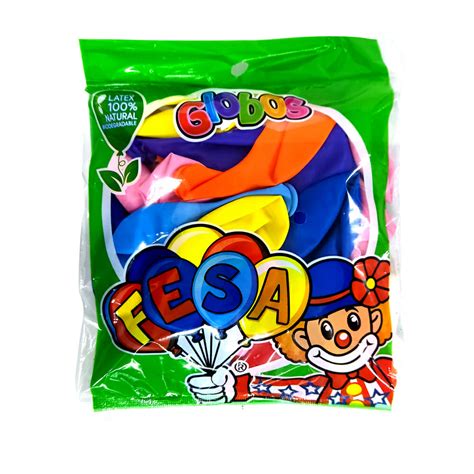 Paquete de 50 globos fesa color neón de látex no 9 478525 Joinet