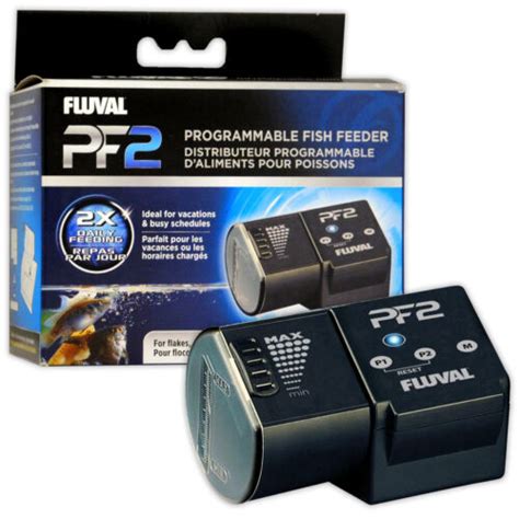 Fluval PF2 Fish Feeder 85ml Auto Feeder Programmable Holiday Vacation