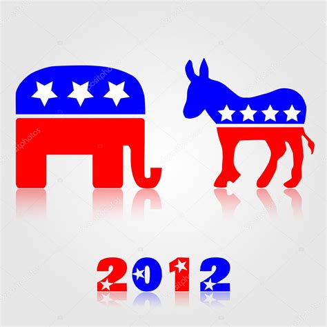 Democratic and Republican Political Symbols — Stock Vector © smarques27 ...