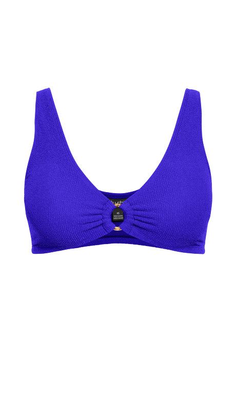 Women S Plus Size Persia Woven Cobalt Blue Bikini Top